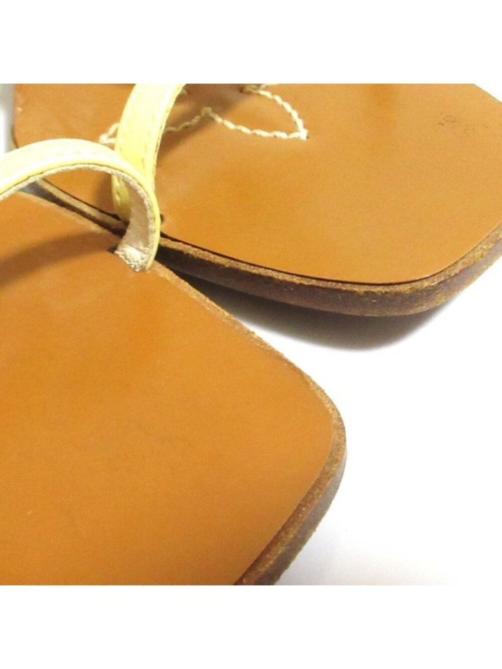 Louis Vuitton Monogram Strap Wedge Sole Sandals 35.5 Brown White - Picture 14 of 15